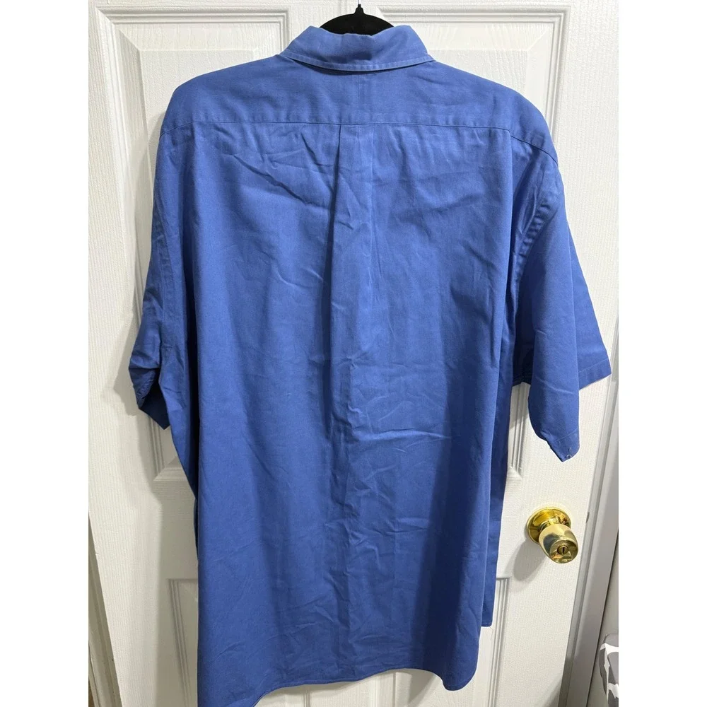 Ralph Lauren Blake Shirt Mens XL Blue Short Sleeve Cotton Button Down Pony Logo
